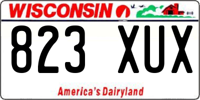 WI license plate 823XUX