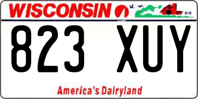 WI license plate 823XUY