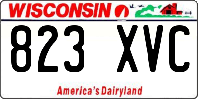 WI license plate 823XVC