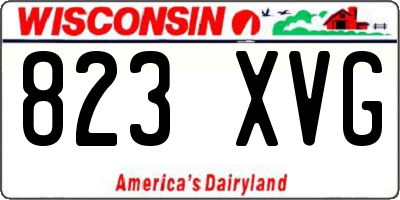 WI license plate 823XVG