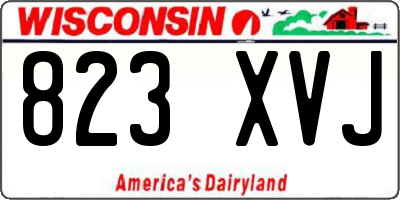 WI license plate 823XVJ