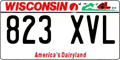 WI license plate 823XVL