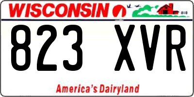 WI license plate 823XVR