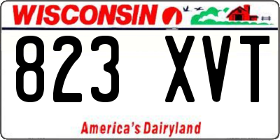 WI license plate 823XVT