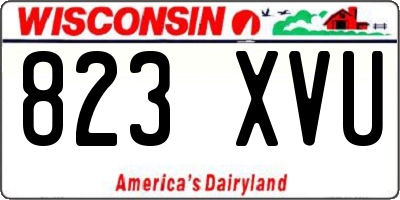 WI license plate 823XVU