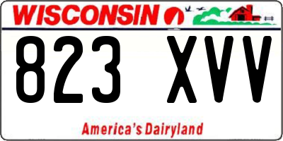 WI license plate 823XVV