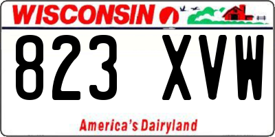 WI license plate 823XVW