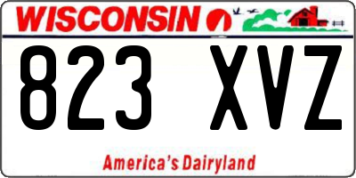 WI license plate 823XVZ