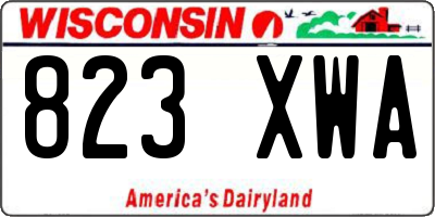 WI license plate 823XWA
