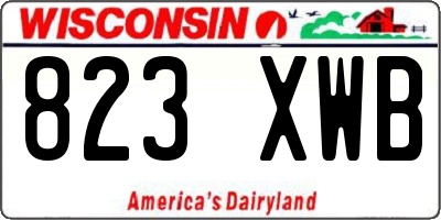 WI license plate 823XWB