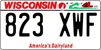 WI license plate 823XWF