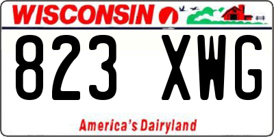 WI license plate 823XWG