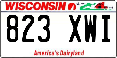 WI license plate 823XWI