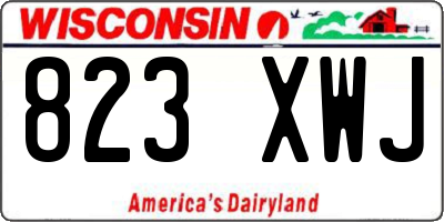 WI license plate 823XWJ