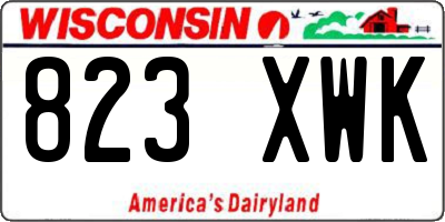 WI license plate 823XWK