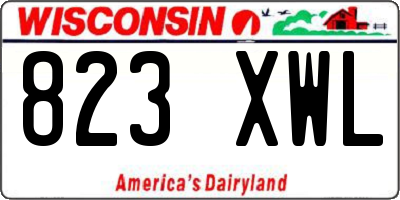 WI license plate 823XWL
