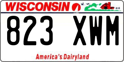 WI license plate 823XWM