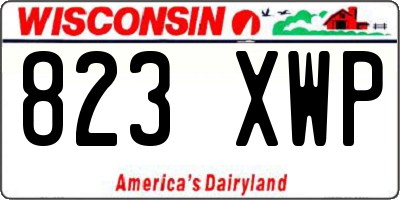 WI license plate 823XWP