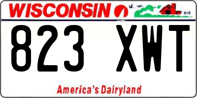 WI license plate 823XWT
