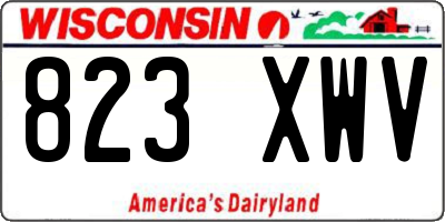 WI license plate 823XWV