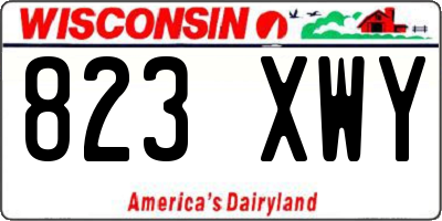 WI license plate 823XWY