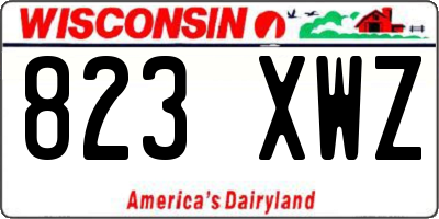 WI license plate 823XWZ