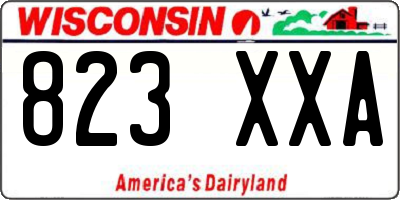 WI license plate 823XXA