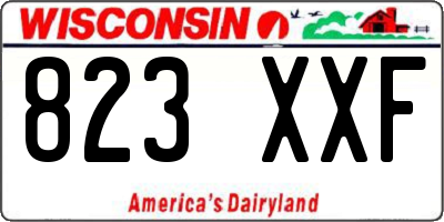 WI license plate 823XXF