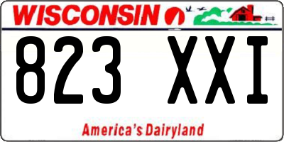 WI license plate 823XXI