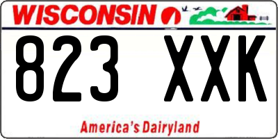 WI license plate 823XXK