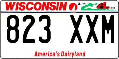 WI license plate 823XXM