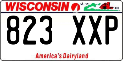 WI license plate 823XXP