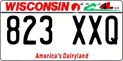 WI license plate 823XXQ