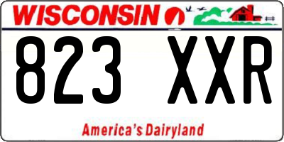 WI license plate 823XXR