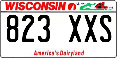 WI license plate 823XXS