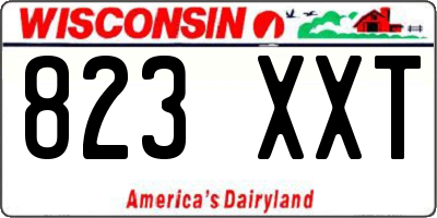 WI license plate 823XXT