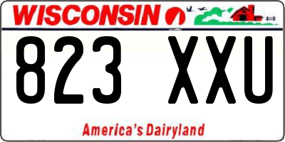 WI license plate 823XXU
