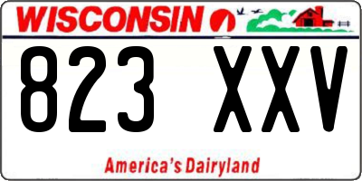 WI license plate 823XXV