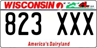 WI license plate 823XXX