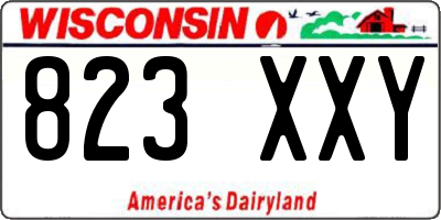WI license plate 823XXY
