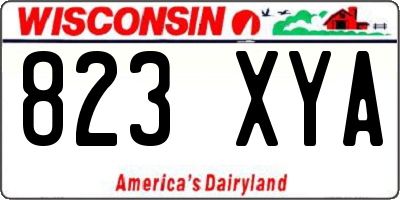 WI license plate 823XYA