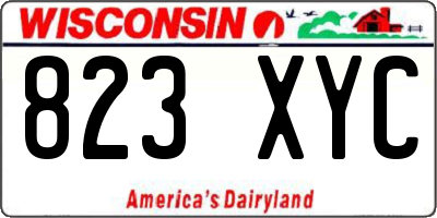WI license plate 823XYC