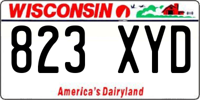 WI license plate 823XYD