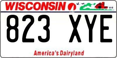 WI license plate 823XYE