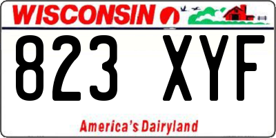 WI license plate 823XYF