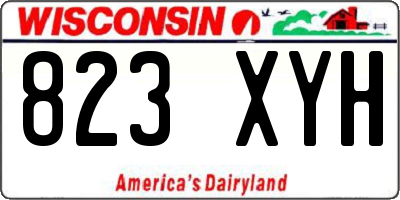 WI license plate 823XYH