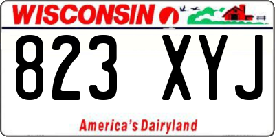 WI license plate 823XYJ