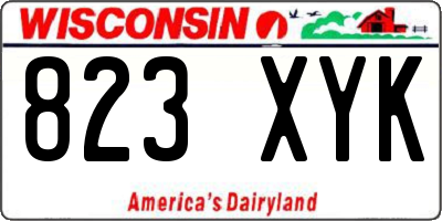 WI license plate 823XYK