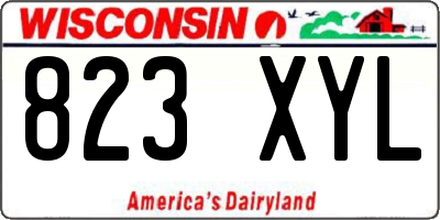 WI license plate 823XYL