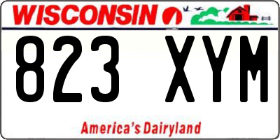 WI license plate 823XYM